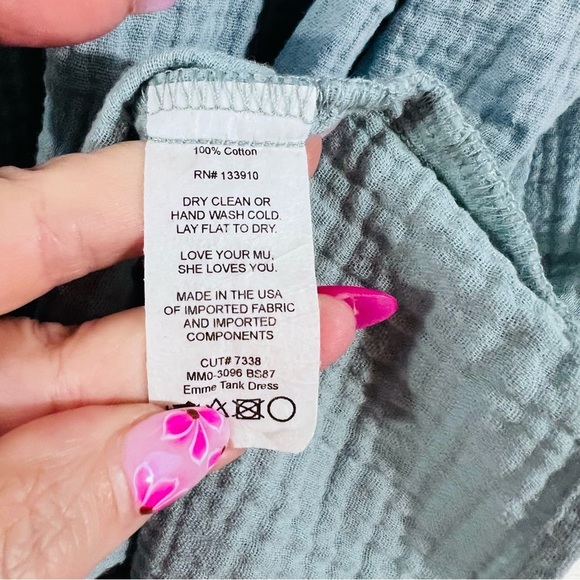 Show Me Your MuMu Emme Tank Mini Dress in Blue Sea Size S - Picture 10 of 10